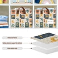 thumbnail image 4 of Yayeee Foldable Storage Basket for Shelves with Handles Waterproof Cloth Bins, Beige Playful Stamp, 4 of 7