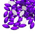 thumbnail image 1 of Gemas de Ojo de Caballo de Acrílico Uxcell, Rhinestones Artificiales de Fondo Plano para Manualidades DIY, Púrpura, 1 of 7