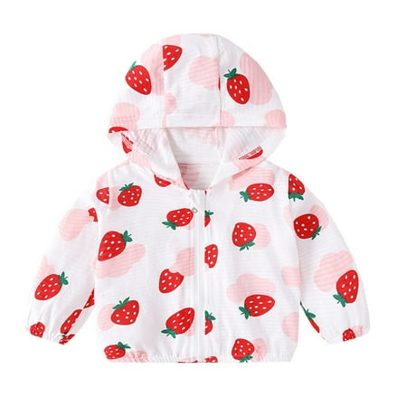 

ZHUASHUM Children Kids Toddler Baby Boys Girls Cute Cartoon Animals Jacket Long Sleeve Sun Protective Coats Outer Outwear Outfits Clothes