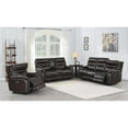 thumbnail image 5 of Home Square 2 Piece Leather Power Recliner Chair Set in Dark Brown, 5 of 11