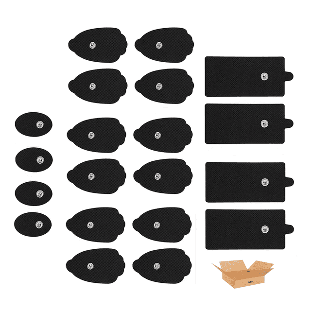 20x Electrodos Lab.G Parches Para Electroestimulador Tens Ems Mass NEGRO