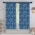 thumbnail image 5 of Blackout Kids Curtains,Blue Christmas Snowflake Pattern Childrens Insulated Curtains Set Of 2,Bedroom Essentials,Toddler Room Decor 42"x63", 5 of 5