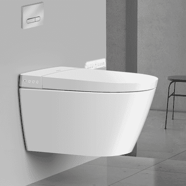 Wall-Hung Smart Toilet with Bidet Built in, Heated Seat, Elongated Smart Bidet Toilet Wall Mounted