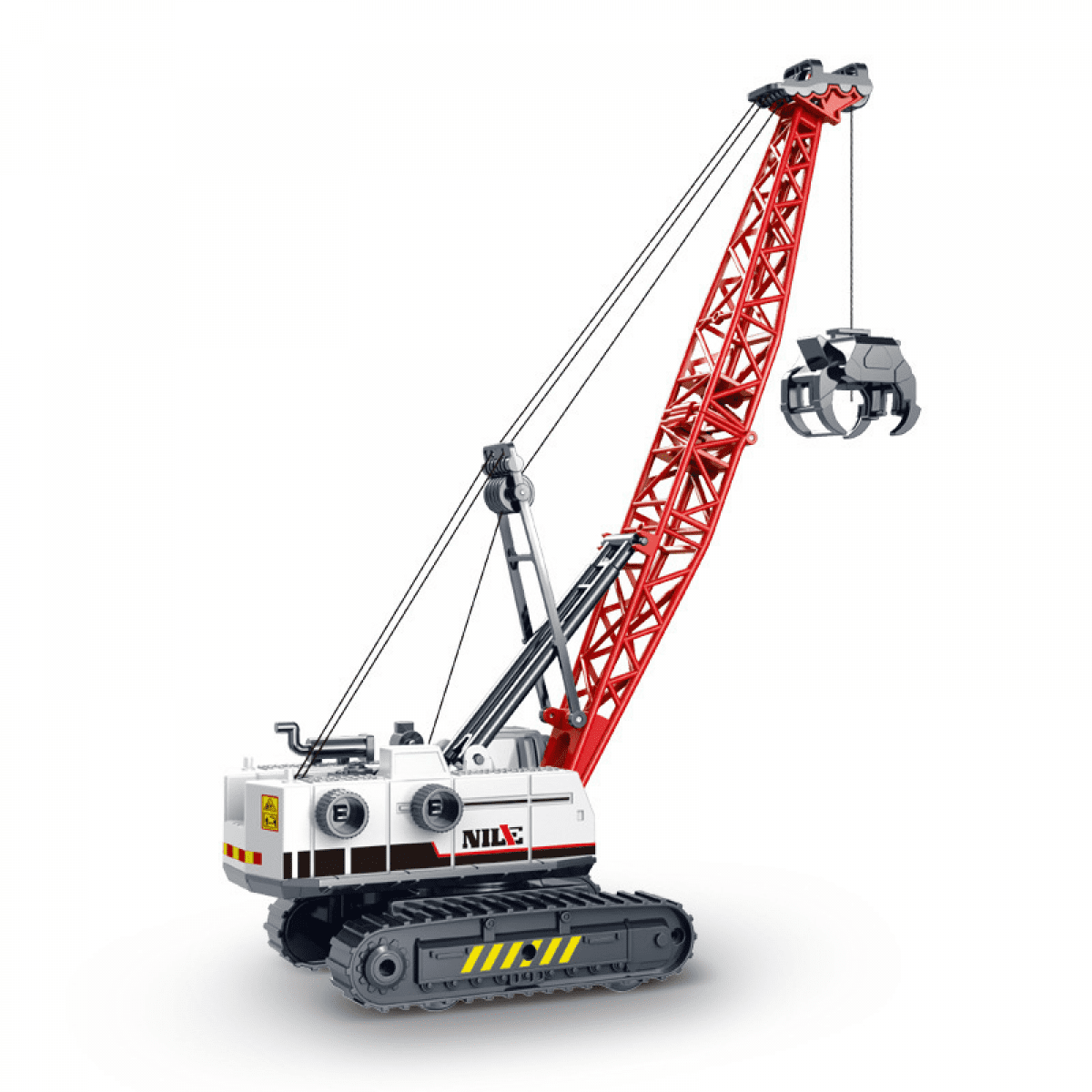 Crane Truck Toy for Boys 360° Rotating Construction Vehicle with Manual Lifting Arm for Kids 3-5 Christmas & Birthday Gifts