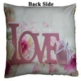 thumbnail image 2 of PKQWTM Valentine Day Letters Love Flowers Old Vintage Wooden Reversible Mermaid Cushion Cover Home Decor Sequin Pillow Case Size 16x16 inches, 2 of 2