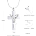 thumbnail image 2 of Cross Urn Necklace for Ashes Stainless Steel Cross Memorial Cremation Ashes Urn Pendant Urn Keepsake Jewelry for Women Gilrs Keepsake Memorial Ashes Pendant, 2 of 7