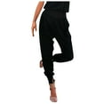 thumbnail image 2 of Xuniizn Womens Joggers with Pockets, High Waisted Solid Color Stretchy Jogger Scrub Pants with Pockets, Thin Soft Comfortable Tummy Control Yoga Pants, S-3XL, 2 of 8