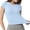 Light Blue, variant on Shirts for Women Short Sleeve Solid Quick Dry Compression Workout Yoga Tops Slim Fit Stretchy Comfy Pullover Running Tees