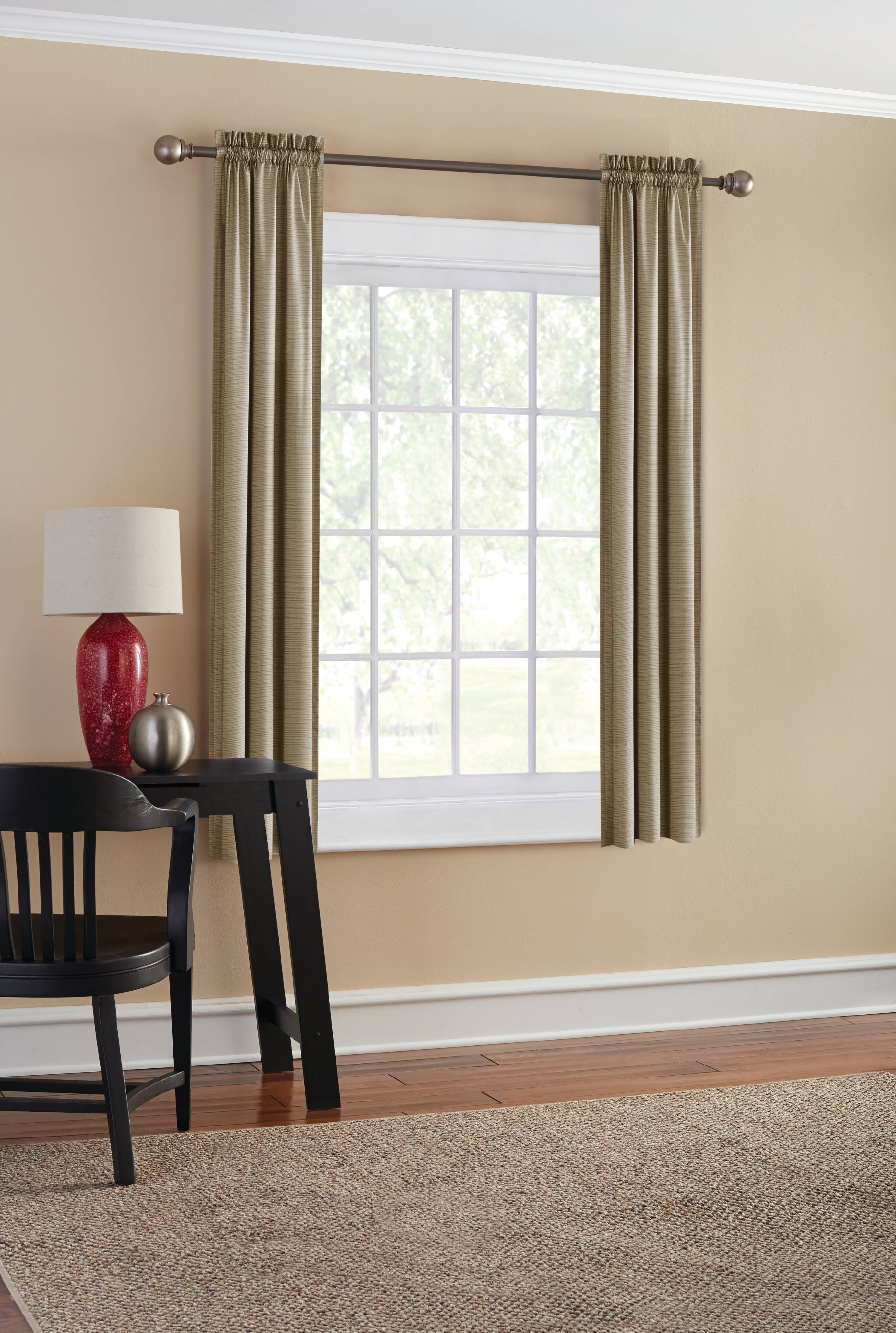 Mainstays Room Darkening Threaded Print Curtain Panel Pair