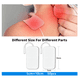 thumbnail image 2 of 50 Electrodos Parches Para Electroestimulador electroestimulacion Ems 5x10cm Malubero Blanco, 2 of 5