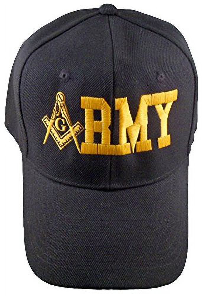 Buy Caps and Hats Masonic Baseball Cap ARMY Mason Hat Mens One Size (Black) - image 3 of 3