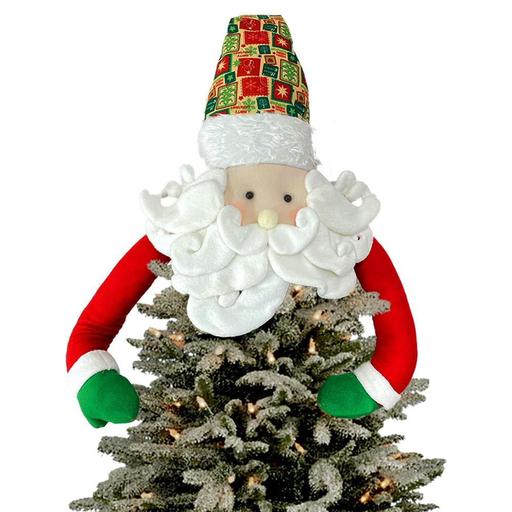 Celebrate A Holiday Santa Christmas Tree Topper Decoration - Adorable Santa Claus Large Xmas Tree Topper Hugger - Perfect Addition to Your Christmas Decorations, Holiday Party, or Home Xmas Decor Celebrate A Holiday Santa Christmas Tree Topper Decoration - Adorable Santa Claus Large Xmas Tree Topper Hugger - Perfect Addition to Your Christmas Decorations, Holiday Party, or Home Xmas Decor