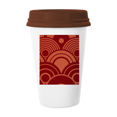 thumbnail image 1 of Water Wave Pattern Chinese Japanese Style Asia Mug Coffee Drinking Glass Pottery Cerac Cup Lid, 1 of 3