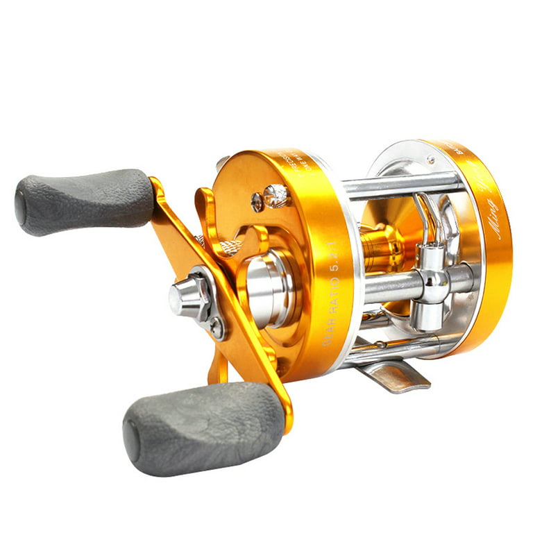 Toyella Metal Double Brake Drum Leiqiang Wheel Boat Fishing Reel Weihai Reel  Fishing Gear color Right hand 