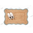 thumbnail image 2 of Rectangle Rug Natural Jute Rug Hand Braided Beige And Turquoise Color Area Rug, 2 of 5