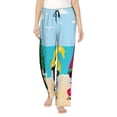thumbnail image 1 of Balery Gnomes On The Beach Pantalones de pijama para mujer, pijamas ultraligeros, pantalones de estar por casa-Small, 1 of 6
