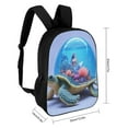 thumbnail image 2 of Turtle with Underwater Scene 17in Backpack 3D Print Student Large Capacity, 2 of 5
