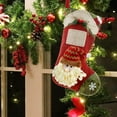 thumbnail image 5 of 1 PC Christmas Stocking 17.72" Large 3D Santa Claus Christmas Stocking for Holiday Party Decor Gift, 5 of 6