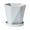 Gray, variant on Plant Pots, Balcony Household Plastic Flower Pot Thickened Large Flower Pot, with Drainage Hole and Saucer Indoor Outdoor Flower Pots Geometric Flower Pots, Modern Decorative Gift Idea