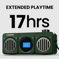 thumbnail image 5 of Avantree Boombyte - Portable Digital FM Radio & Bluetooth Speaker with Superb Stereo Sound, Metal Finish, Long Rechargeable Playtime, and Support for Micro SD Card & USB Audio Input - Green, 5 of 7
