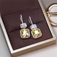 thumbnail image 5 of EOEMY Charm Women Gifts Cubic Zircon Engagement 925 Silver Drop Earring A Pair, 5 of 8