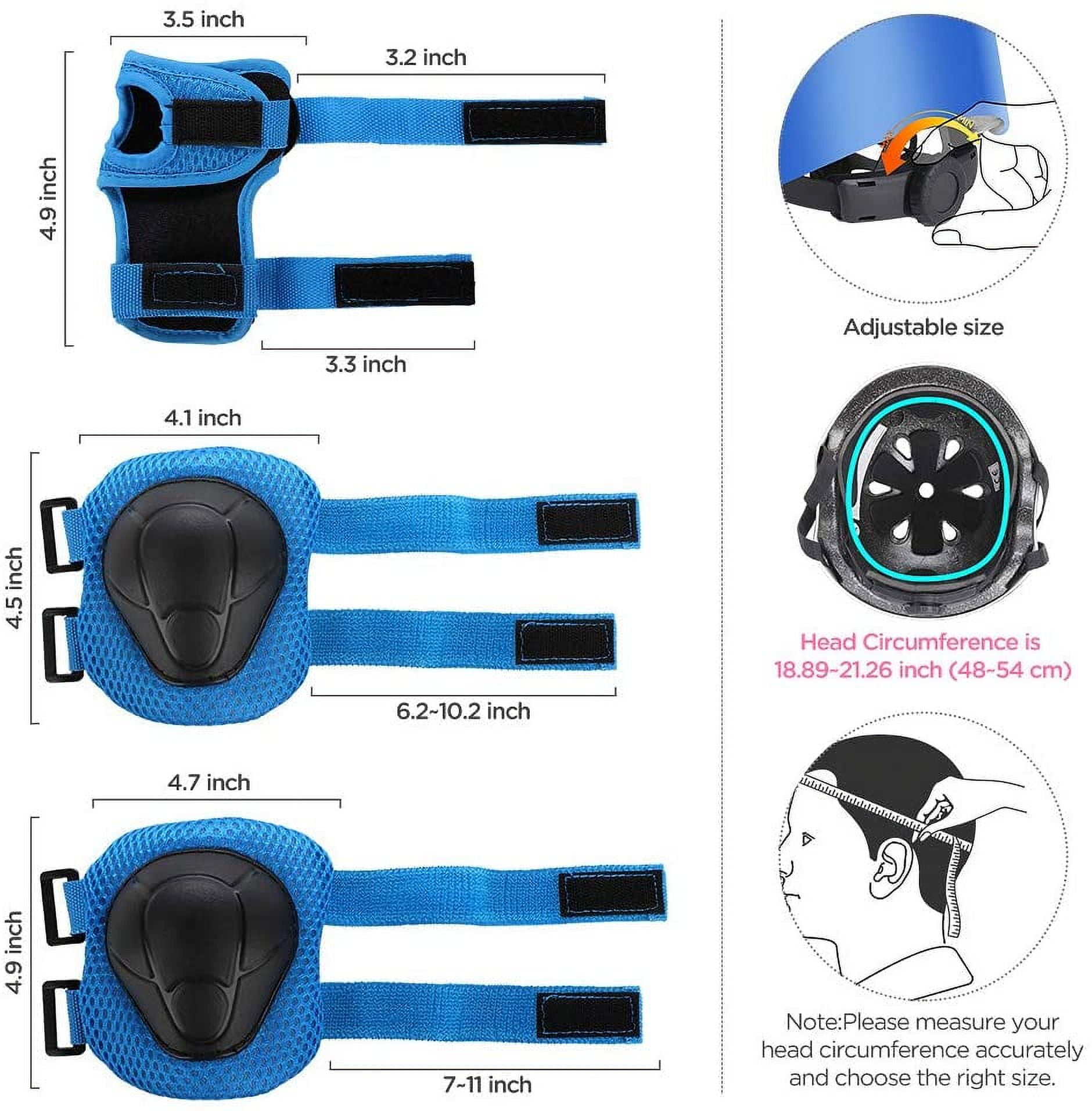GLUAAE Kids Bike Helmet, Toddler Helmet for Ages 3-10 with Sports-Blue