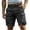 Black, variant on Men's Gym Shorts Men's Casual Solid Color Fashion Pockets Comfortable Cargo Short Pants Army Green XL