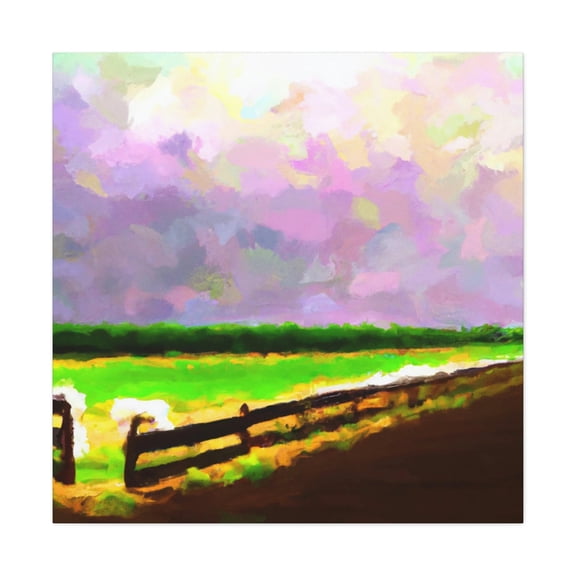 Barnyard Fence Expressive - Canvas