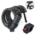 thumbnail image 1 of Bike Locks Cable Coiled Secure Resettable Combination Bike Cable Lock with Mounting Bracket, 1 of 9