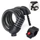 thumbnail image 1 of Cable de candado para bicicleta Candado de cable de bicicleta con combinación reiniciable de seguridad en espiral con soporte de montaje Ormromra  221593-1, 1 of 4