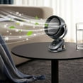 thumbnail image 3 of Ovzne Automatic Shaking Head Clip Fan - 231×173×143Mm Bladeless Rechargeable Fan, 6-Speed Wind Adjustment, 3600Mah Battery, Multi-Scenario Clip/Desktop Use, Quiet, 3 of 5