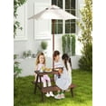 thumbnail image 3 of Picnic Table, Outdoor Wooden Bench Set w/Removable Umbrella, Backyard Furniture for Patio Garden, Picnic Table for Outdoors, 3 of 6