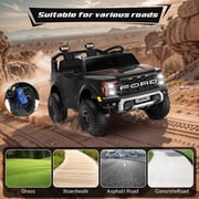 Ford F150 Raptor 24V Ride on Cars for Kids, Extra large Real 2 Seater Ride on Toys with Remote Control, Bluetooth, LED, Truck Storage, Electric Vehicles Ride on Truck for Boys Girls Gifts