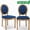 Blue, variant on GAKMCIL French Vintage Velvet Dining Chairs (Set of 2), Comfy Button Tufted Dining Chairs with Nailhead Trims and Solid Wood Legs, Weight Capacity 350lb for Dining Room, Kitchen and Café (Blue)