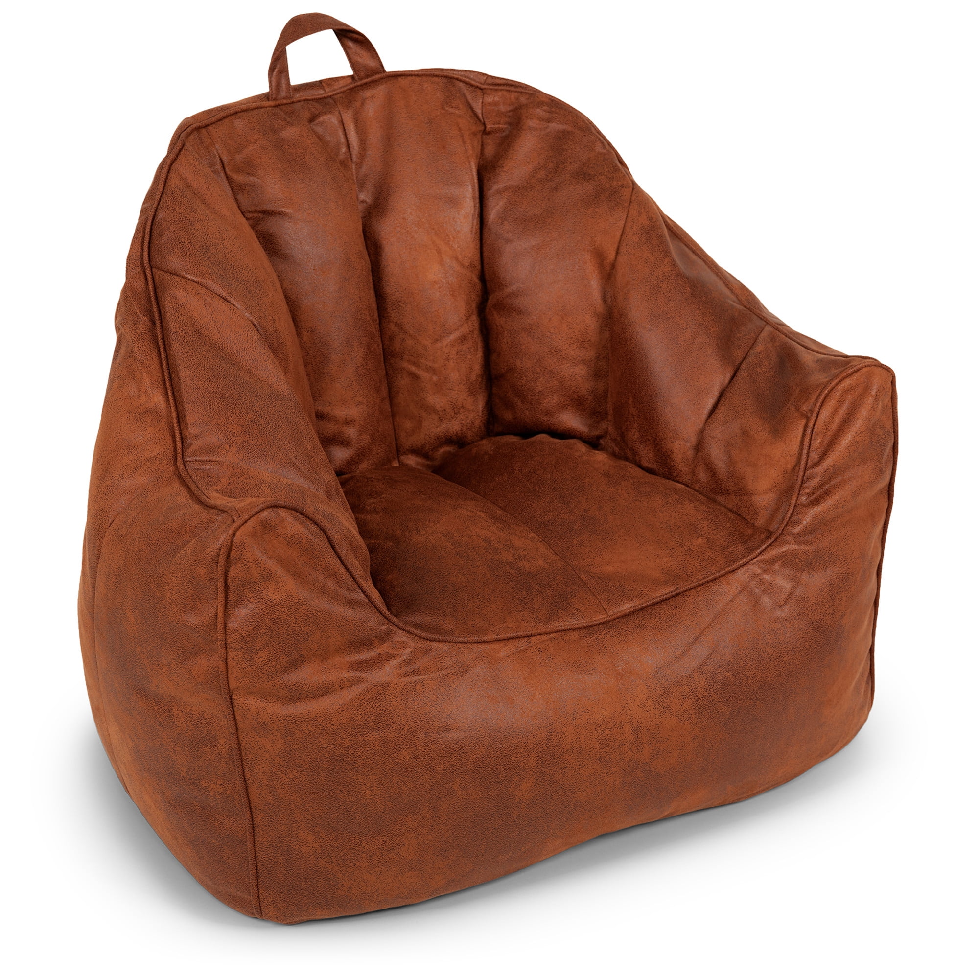 Big Joe Hug Bean Bag Chair, Tan, Vegan Suede, Kids/Teens, 3 feet