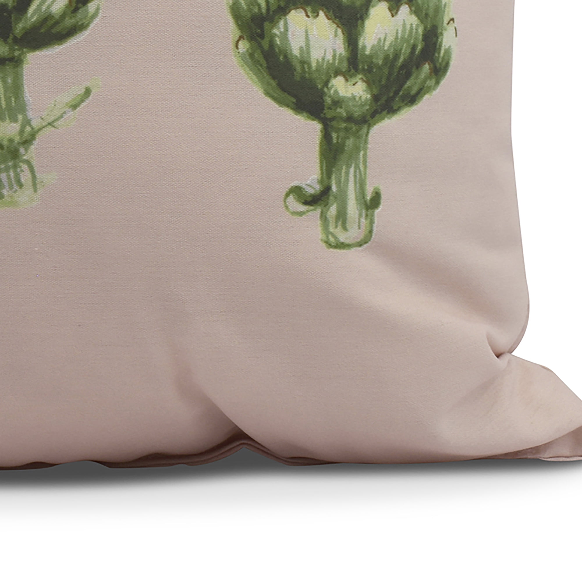 Simply Daisy, 18" x 18" Artichoke Outdoor Pillow, Pale Pink