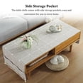 thumbnail image 1 of Cotton Linen Tablecloth Rectangular TV Cabinet Coffee Desktop Fringe Waterproof Table Cloth for Dining Hall Garden 70*180cm Beige, 1 of 9