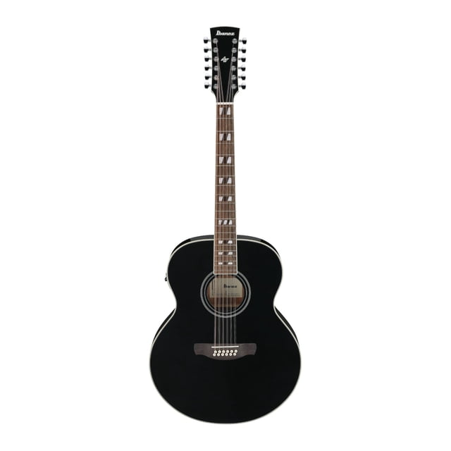 Guitarra Acústica Eléctrica Ibanez AJ7012M1E Negro Brillante
