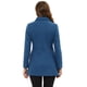 thumbnail image 4 of Abrigo Largo De Invierno Con Cuello Peter Pan Y Doble Botonadura Para Mujer azul gris oscuro M, 4 of 6