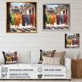 thumbnail image 4 of Designart "Village Chores Laundry Day Scenes II" Illustration Wall Art - Modern Orange Laundry Living Room Canvas Art, 4 of 6