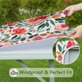 thumbnail image 6 of Pioneer Flower Floral Print Pattern Square Fitted Tablecloth with Elastic Edge,Square Table Cover,Washable Elastic Table Cover for Home Kitchen Party Decor 34"x34", 6 of 6