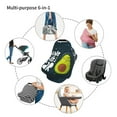 thumbnail image 7 of Fotbe Avocado in Space1 Pattern Car Seat Covers for Babies, Nursing Breastfeeding Cover Infant Carseat Canopy, Soft Stretchy Carrier Cover, 7 of 7