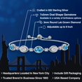 thumbnail image 2 of Gem Stone King 925 Sterling Silver Swiss Blue Topaz, and Lab Grown Diamond Bracelet for Women | 4.80 Cttw | Gemstone November Birthstone | Oval 7X5MM | Fully Adjustable 9 inch, 2 of 6