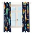thumbnail image 3 of Blackout Curtains for Bedroom Dinosaur Full Room Darkening Grommet Curtains for Living Room,Thermal Insulated Ombre Drapes, 3 of 7