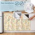 thumbnail image 4 of Orange Spring Floral Cabinet Dishwasher Hidden Curtains, Privacy Closet Door Curtain, Green Botanical Wildflower Blossoms Adhesive Dust Proof Under Sink Skirt for Bathroom Kitchen 35"x35", 4 of 8
