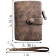 thumbnail image 6 of Personalized Name Customized Initials Wallet Womens Small Bifold Leather Wallets RFID Ladies Wristlet with Card Slots id Window Zipper Coin Purse,Brown, 6 of 6