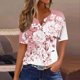 thumbnail image 2 of Camisetas Casuales de Mujer con Cuello en V Camiseta de Color Sólido, Manga Corta Casual Top para el Uso Diario, 2 of 3