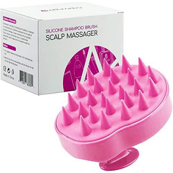 Brosse de Douche pour Cuir Chevelu Masseur, Brosse à Shampooing Siliscrub, Brosse pour Cuir Chevelu, Produits Capillaires avec Tête de Brosse en Silicone Souple pour Femmes/hommes/enfants/animaux