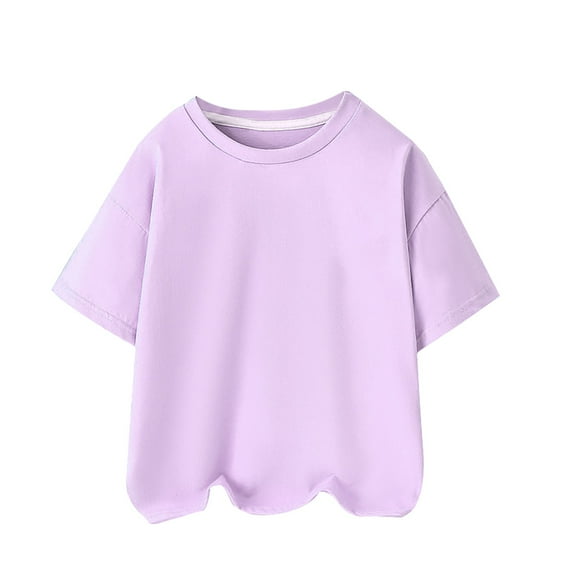 Girls Short Sleeve T Shirts Kids Fashion Oversized Crewneck Tops Tshirts Casual Basic Tee Baby Girl Summer Clothes