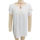 thumbnail image 3 of Camisetas de Manga Corta con Escote en V Nikou Blusa Plisada para Mujer S M L XL XXL, 3 of 3